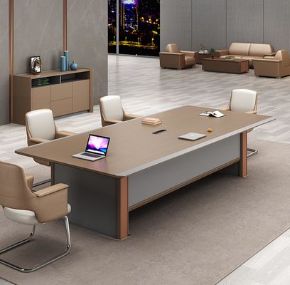 Moderne houten luxe conferentietafel met rechthoekig paneel kantoormeubilair tafel voor vergaderruimte vergaderruimte conferentietafel