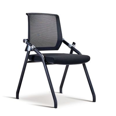 Groothandel Sterkbeen Zwarte Plastic Chair Mesh Office Chair Opvouwbare kantoorstoel