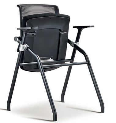 Groothandel Sterkbeen Zwarte Plastic Chair Mesh Office Chair Opvouwbare kantoorstoel
