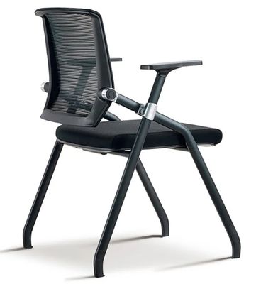 Groothandel Sterkbeen Zwarte Plastic Chair Mesh Office Chair Opvouwbare kantoorstoel