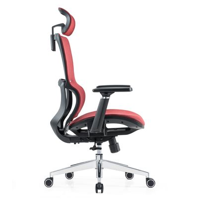 Rood Full Mesh Meubels Lumbal Support Massage Modern Groothandel Armrest Comfort Stof Ergonomische kantoorstoel