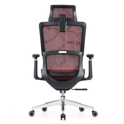 Rood Full Mesh Meubels Lumbal Support Massage Modern Groothandel Armrest Comfort Stof Ergonomische kantoorstoel