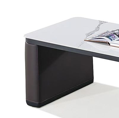 Moderne rechthoekige salontafel White Rock Plate Theetafel Eenvoudige kantoor Theetafel