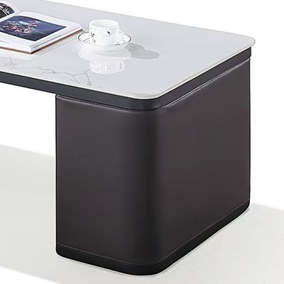 Moderne rechthoekige salontafel White Rock Plate Theetafel Eenvoudige kantoor Theetafel