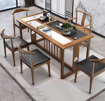 Marmeren theetafel kantoormeubilair receptie theetafel kantoor receptie combinatie met 5 stoelen