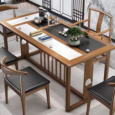 Marmeren theetafel kantoormeubilair receptie theetafel kantoor receptie combinatie met 5 stoelen