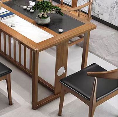 Marmeren theetafel kantoormeubilair receptie theetafel kantoor receptie combinatie met 5 stoelen