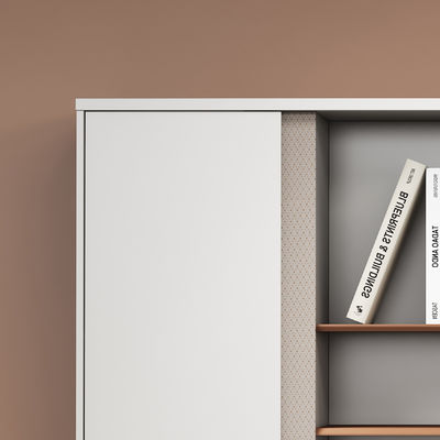 QF-02A Kantoormeubelen Houten archiefkasten Moderne laden opslagkasten