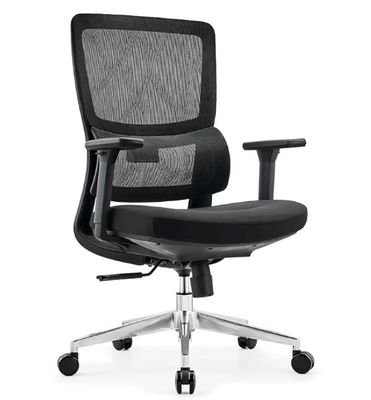 Mid back Ergonomische ademend kantorenstoel met mesh, draaibaar, hoogteverstelbaar