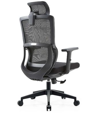 Zwart Full Mesh Mesh Meubelen Lumbal Support Massage Modern Groothandel Armrest Comfort Stof Ergonomische kantoorstoel