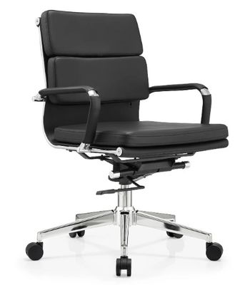 Pu lederen hoofd Mid-back metaal frame ergonomische kantoormeubelen verstelbare draaibare Executive Office stoel