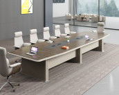 Moderne houten luxe conferentietafel rechthoekige platte kantoormeubelen Meerdere personen conferentieruimte tafel