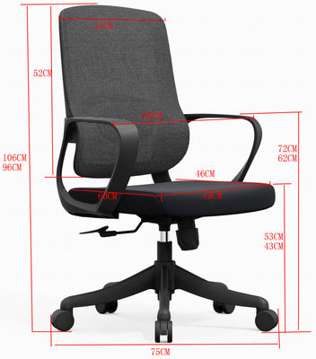Hoge rug verstelbare computerpersoneelstoel draaibare maas ergonomische manager kantoorstoelen met wielen
