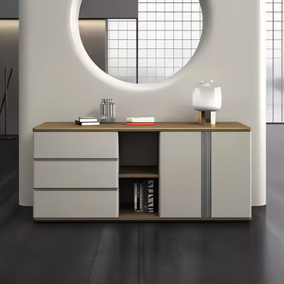Lichte luxe winddeur Moderne eenvoudige opslag Afscherming Kantoormeubilair Theekast