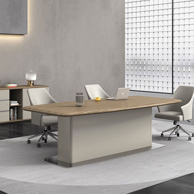 Moderne onderhandelingen Raad van Bestuur Conferentiekamer Kantoor Tafel Receptie Kamer Onderhandelingen Houten vergadertafel