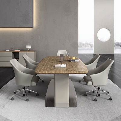 Moderne onderhandelingen Raad van Bestuur Conferentiekamer Kantoor Tafel Receptie Kamer Onderhandelingen Houten vergadertafel