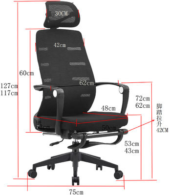 Premium ergonomische kantoorstoel voor lange uren comfortabel zitten verstelbare zwarte mesh executive bureau stoel