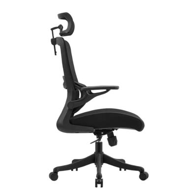 High Back Executive Office Chair Moderne Mesh Swivel Bank Chair met verstelbare hoofdsteun Draaiende lederen stoel