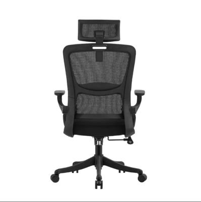 High Back Executive Office Chair Moderne Mesh Swivel Bank Chair met verstelbare hoofdsteun Draaiende lederen stoel