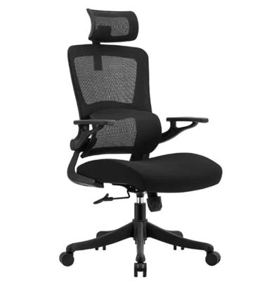 High Back Executive Office Chair Moderne Mesh Swivel Bank Chair met verstelbare hoofdsteun Draaiende lederen stoel