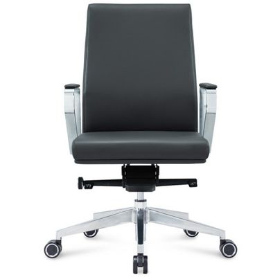 Midden rug leer baas kantoor draaibare bureau stoel leunende massage ergonomische kantoor stoel met rolwiel
