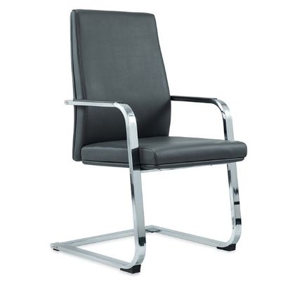 Klassieke ergonomische kantoormeubelen met lage rug leer gepoleerde kantoorstoel zonder wielen
