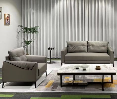 Modern kantoor dubbel receptie leerbank set hoge weerbaarheid spons topkwaliteit leer ideaal voor zakelijke bijeenkomsten