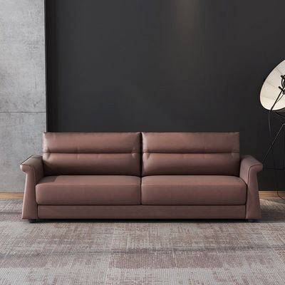 Kantoormeubelen Commerciële kantoorreceptie Sofa Set Luxe Lederen Sofa Italiaanse sectiesofa Kantoorkamer Zaal Wachtbank