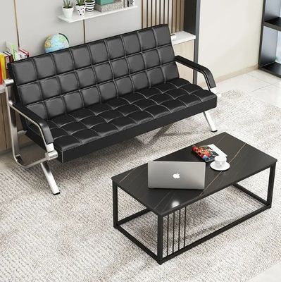 Modern schoonheidsspa salon Wachtruim Sofa Comfort 3 zitplaatsen kantoorsofa Lederacceptatie Sofa Sofa