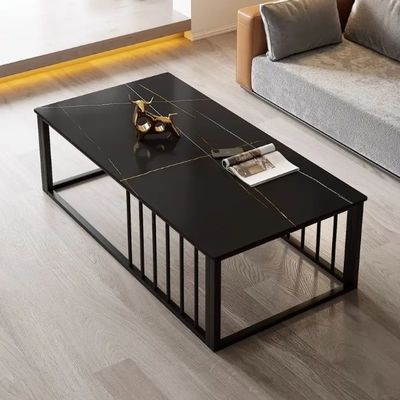 Nieuwe producten Laatste modellen Rock Plate Theetafel Kantoor Sofa Koffietafel Combinatie Receptie Eenvoudige moderne Theetafel