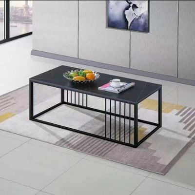 Nieuwe producten Laatste modellen Rock Plate Theetafel Kantoor Sofa Koffietafel Combinatie Receptie Eenvoudige moderne Theetafel