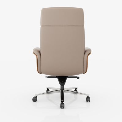 High Back Executive Office Chair Echt lederen verstelbare hoofdsteun Hot Sale Market Metal Swivel Chair