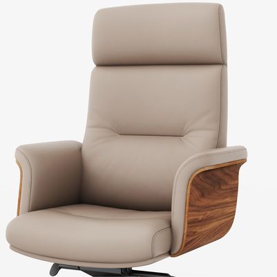 High Back Executive Office Chair Echt lederen verstelbare hoofdsteun Hot Sale Market Metal Swivel Chair