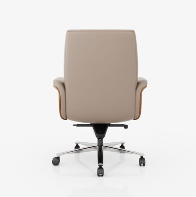 Mid back Executive Office Chair Echt leer verstelbare hoofdsteun Hot Sale Market Metal Swivel Chair