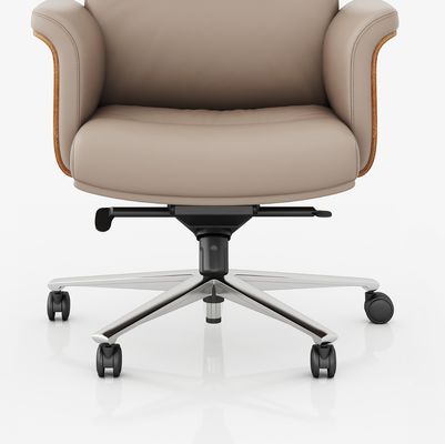 Mid back Executive Office Chair Echt leer verstelbare hoofdsteun Hot Sale Market Metal Swivel Chair