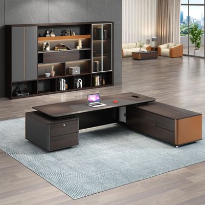 Moderne kantoormeubilair Laatste kantoor bureau werkstation tafel ontwerpen CEO Executive Desk Manager L-vormige tafel