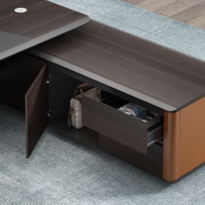 Moderne kantoormeubilair Laatste kantoor bureau werkstation tafel ontwerpen CEO Executive Desk Manager L-vormige tafel