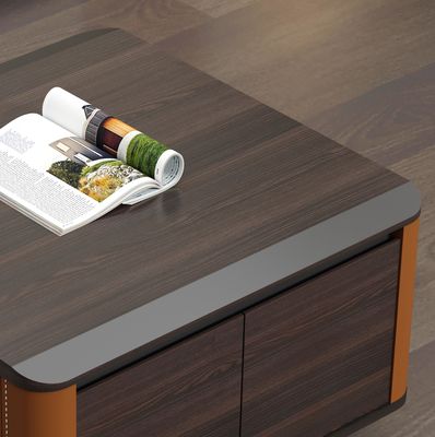 Minimalistisch op maat gemaakt houten vierkant opslag woonkamer luxe moderne koffietafel