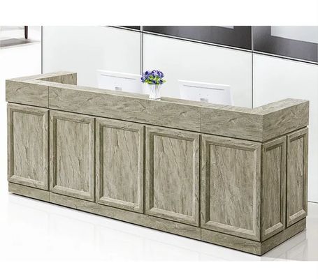 Moderne luxe stijl receptie bureau op maat kantoor receptie meubels multi persoon receptie bureau