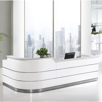 Luxe Witte Receptie Teller Receptie Moderne solide oppervlak kantoormeubilair Receptie bureaus