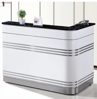 Goedkope minimalistische stijl modern uitbreidbaar meubilair kantoor receptie bureau toonbank tafel receptie bureau te koop