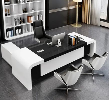 Moderne L-vorm Baas Tafel High Tech Office Computer Desk Executive Office Werkstation Eenvoudig ontwerp