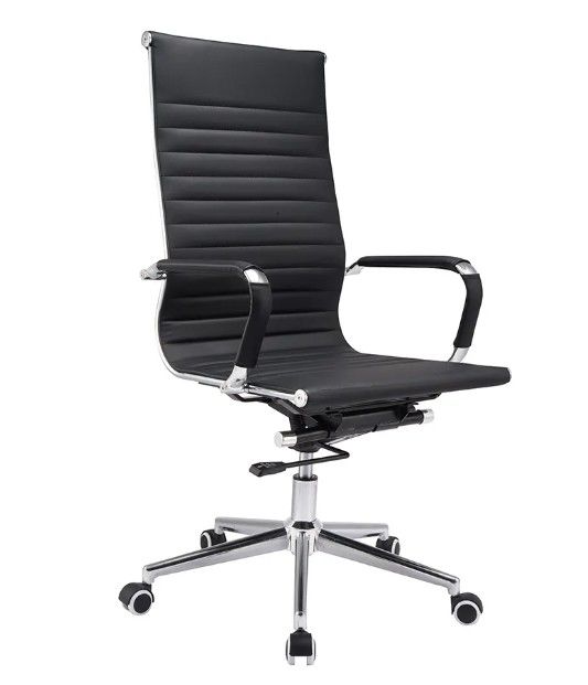 High Back Executive Boss Pu Lederstaander Kantoormeubelen Schuifstoel Verstelbare Lederstaander