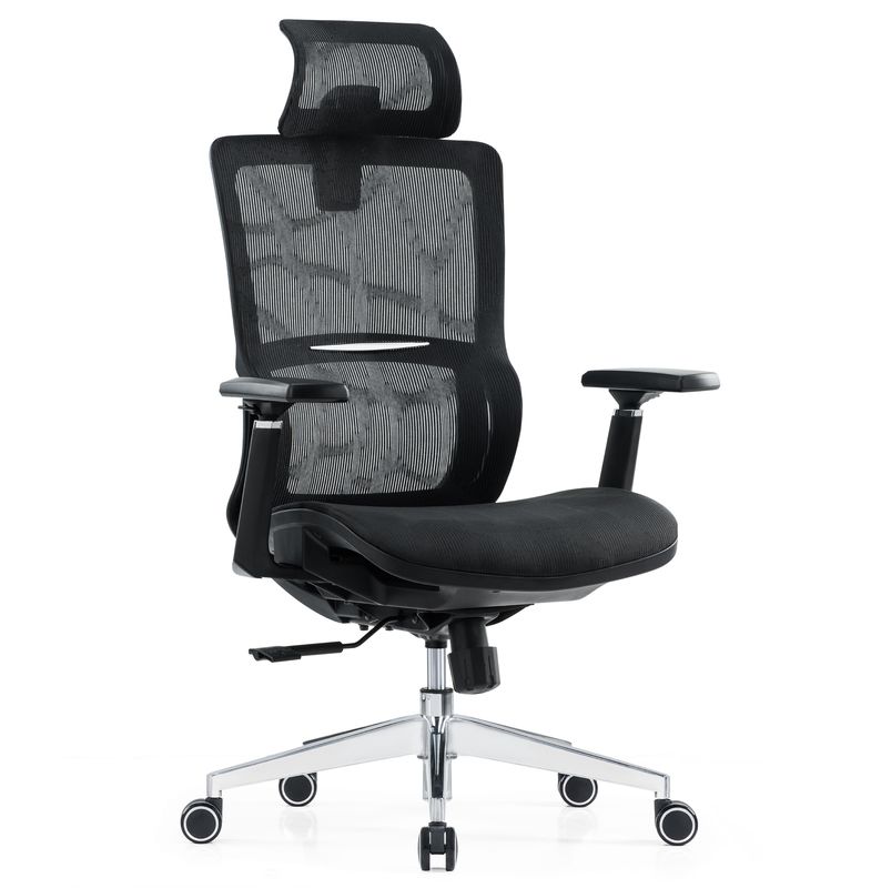 Zwart Full Mesh Meubels Lumbal Support Massage Modern Groothandel Armrest Comfort Stof Ergonomische kantoorstoel