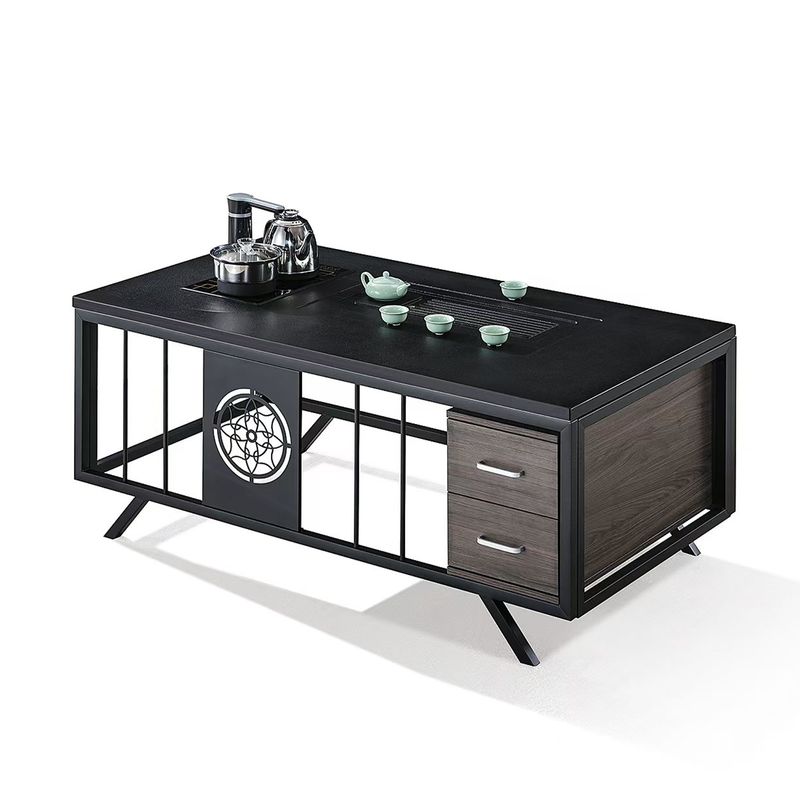 Kantoorkoffietafel luxe rock tafel thee tafel eenvoudige kantoor thee tafel met ketel