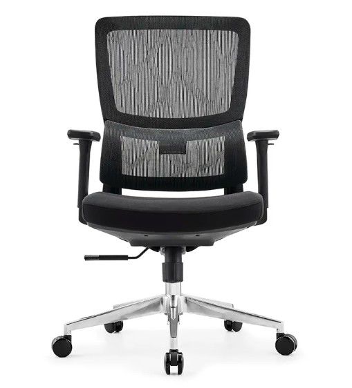 Mid back Ergonomische ademend kantorenstoel met mesh, draaibaar, hoogteverstelbaar