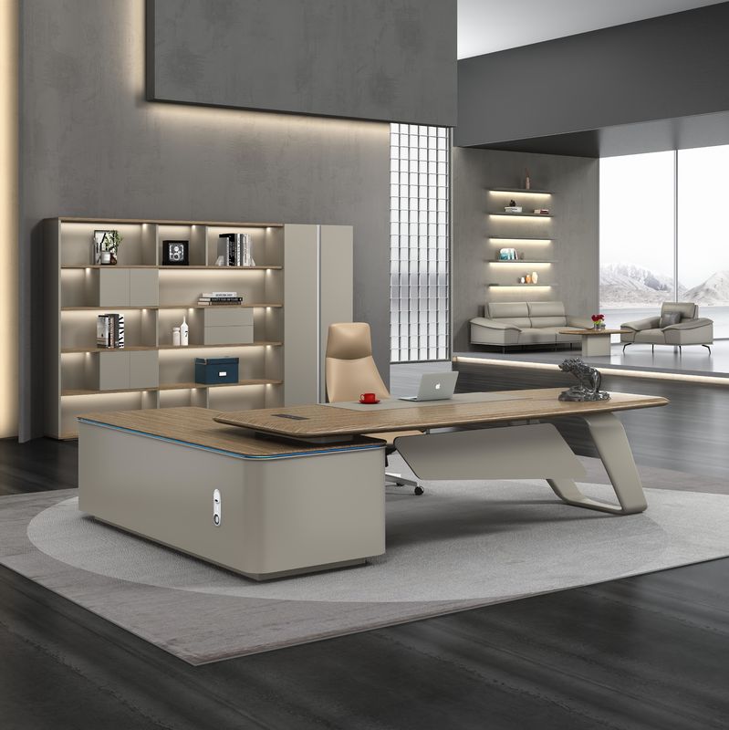 Groothandel Directeur Bureau Tafel Hout Moderne Luxe Design Kantoormeubelen Contemporêr