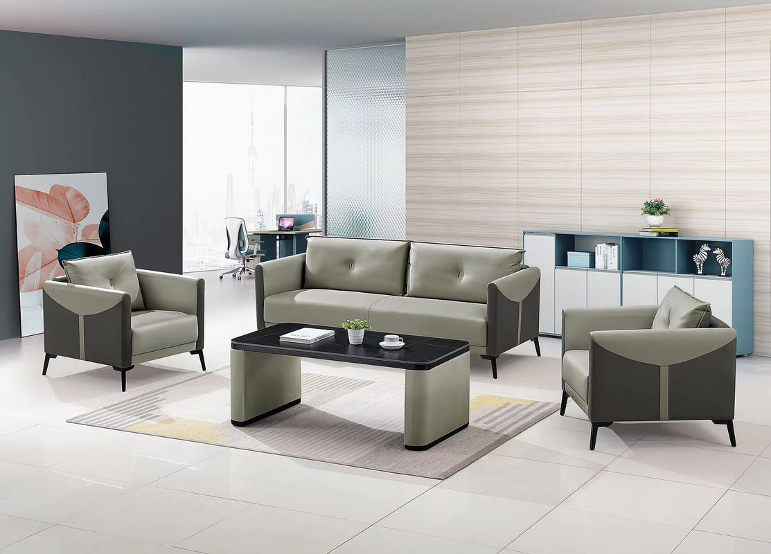 Moderne Noordse 2 zitplaatsen Leder kantoorbank Set Modulaire Europese stijl Scholen Workshops Home offices Commerciële receptie