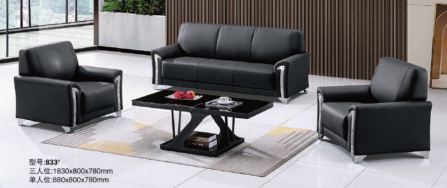 Hoge kwaliteit eenvoudig ontwerp Drie receptie stoel Moderne meubels Contemporary CEO Leer Luxe Moderne Executive Office Sofa