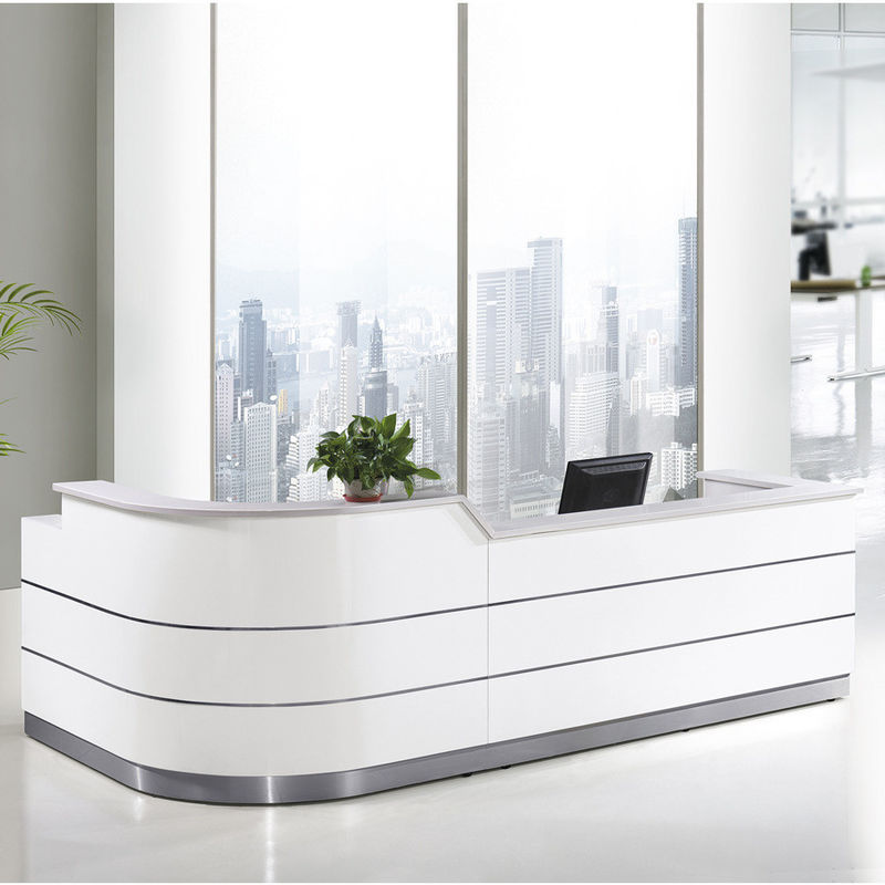 Luxe Witte Receptie Teller Receptie Moderne solide oppervlak kantoormeubilair Receptie bureaus